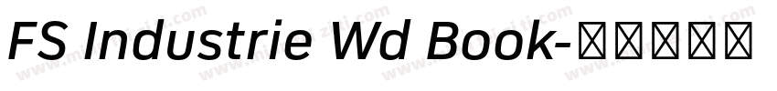 FS Industrie Wd Book字体转换